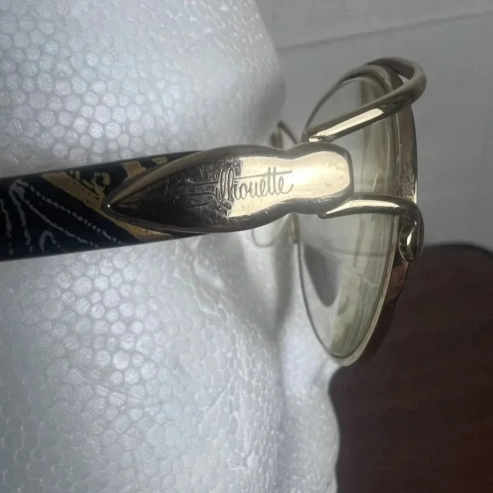 Vintage Silhouette M6264 Oval Glasses FRAME ONLY Women Tribal‎ Gold 56/17/135